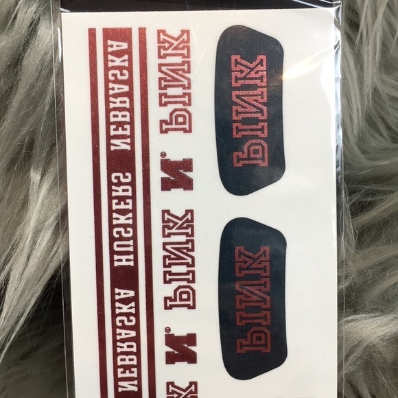 VS Pink Nebraska Huskers Game Day Tattoo pack NEW - Picture 3 of 5